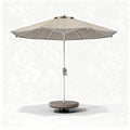 Outdoor patio umbrella with steel frame and beige canopy 250 x 250 x 240cm