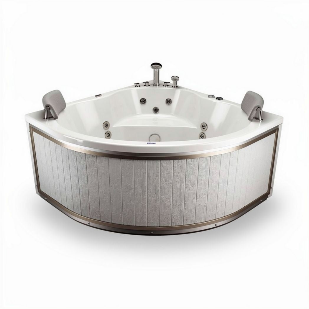 Corner hot tub with built-in jets and ergonomic design 150 x 150 x 80cm